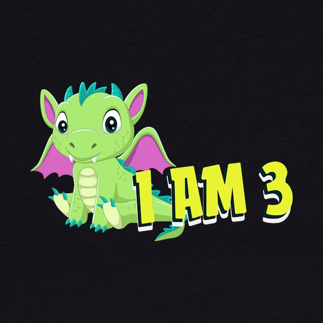 Baby Dragon 3 Years Child Birthday by Foxxy Merch